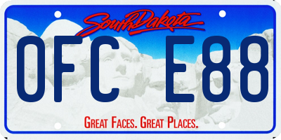 SD license plate 0FCE88