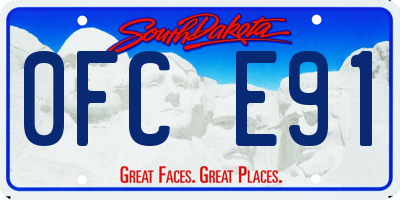 SD license plate 0FCE91