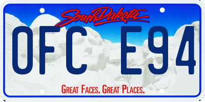 SD license plate 0FCE94