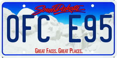 SD license plate 0FCE95