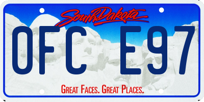 SD license plate 0FCE97