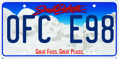 SD license plate 0FCE98
