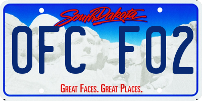 SD license plate 0FCF02