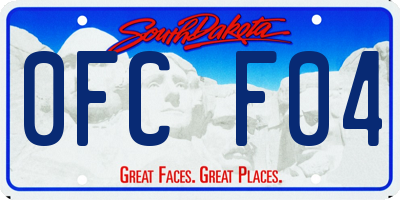 SD license plate 0FCF04