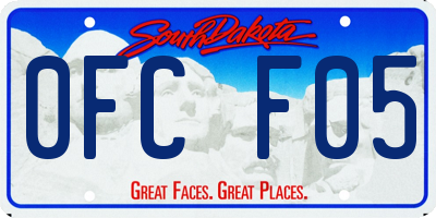 SD license plate 0FCF05