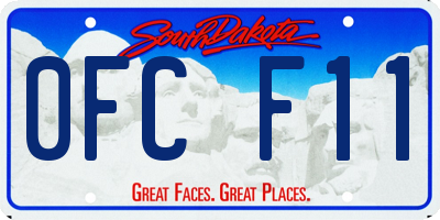SD license plate 0FCF11