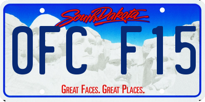 SD license plate 0FCF15