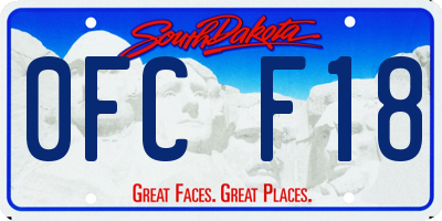 SD license plate 0FCF18