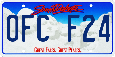 SD license plate 0FCF24