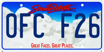 SD license plate 0FCF26