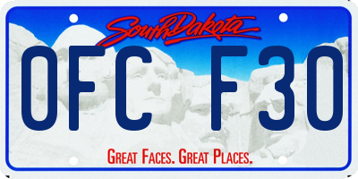 SD license plate 0FCF30