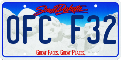 SD license plate 0FCF32
