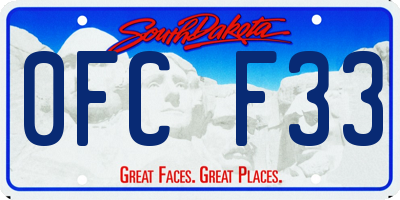 SD license plate 0FCF33