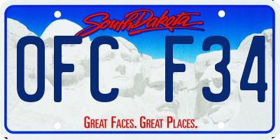SD license plate 0FCF34