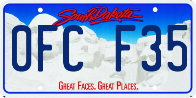 SD license plate 0FCF35