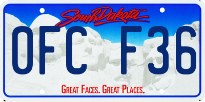 SD license plate 0FCF36