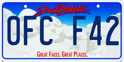 SD license plate 0FCF42