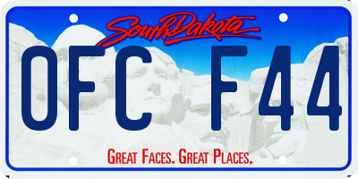 SD license plate 0FCF44