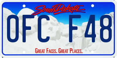 SD license plate 0FCF48