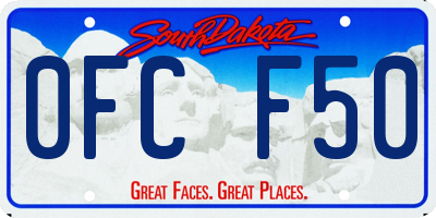 SD license plate 0FCF50