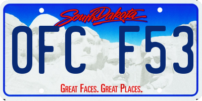 SD license plate 0FCF53