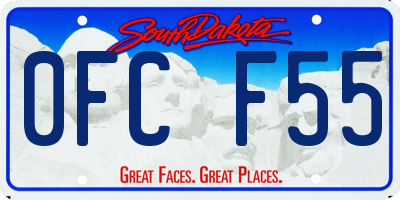 SD license plate 0FCF55