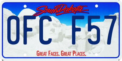 SD license plate 0FCF57