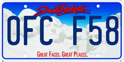 SD license plate 0FCF58