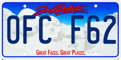 SD license plate 0FCF62