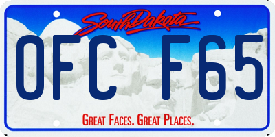 SD license plate 0FCF65