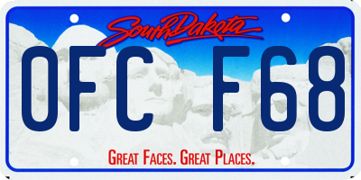 SD license plate 0FCF68