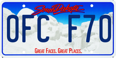 SD license plate 0FCF70