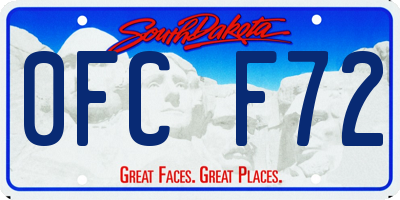 SD license plate 0FCF72