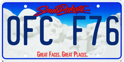 SD license plate 0FCF76