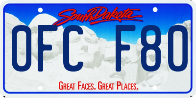 SD license plate 0FCF80