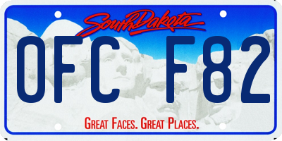 SD license plate 0FCF82