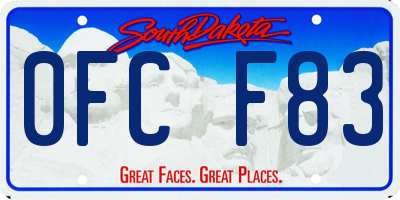 SD license plate 0FCF83
