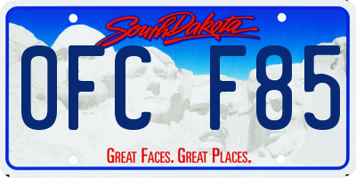 SD license plate 0FCF85