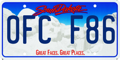 SD license plate 0FCF86