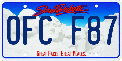 SD license plate 0FCF87