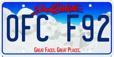 SD license plate 0FCF92