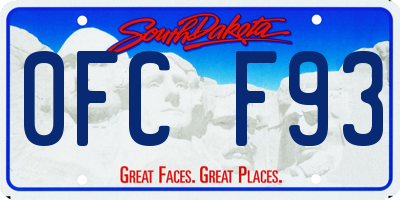 SD license plate 0FCF93