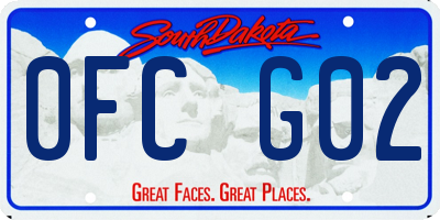 SD license plate 0FCG02