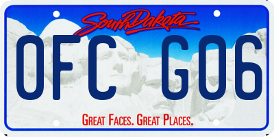 SD license plate 0FCG06