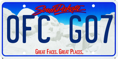SD license plate 0FCG07