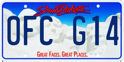 SD license plate 0FCG14