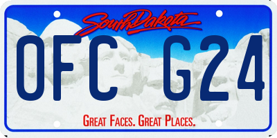 SD license plate 0FCG24