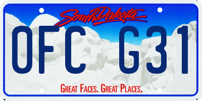 SD license plate 0FCG31