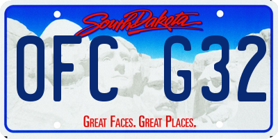 SD license plate 0FCG32