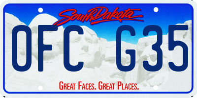 SD license plate 0FCG35